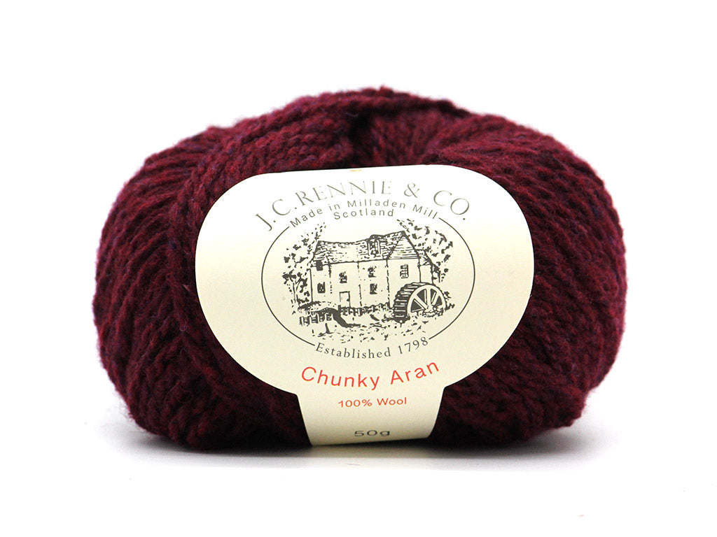 Chunky Aran - Bordeaux Mix 1834