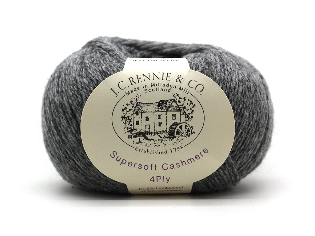 Supersoft Cashmere 4ply - Medium Grey 008