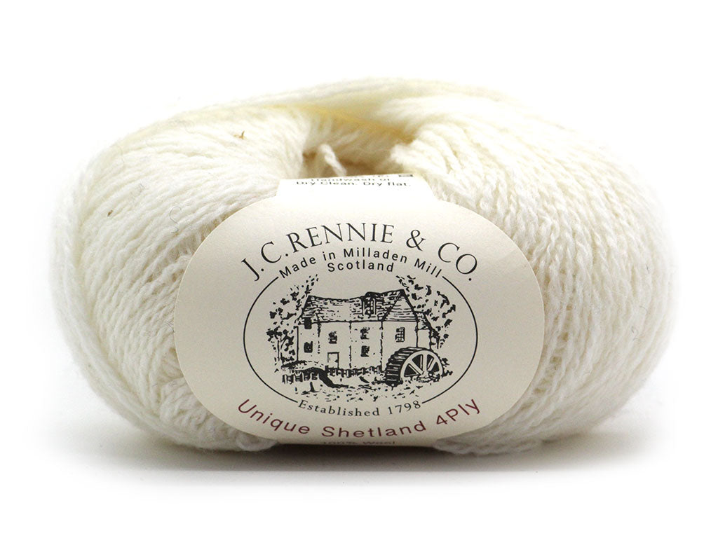 Unique Shetland 4ply - Ecru White 100