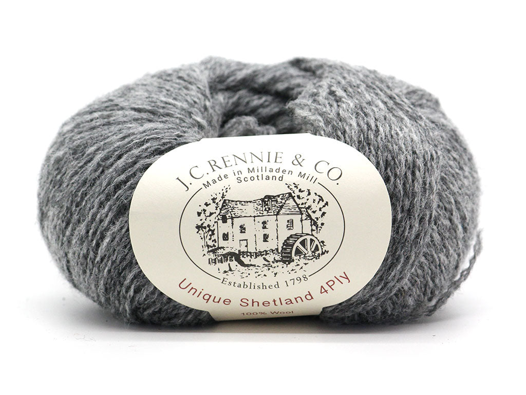 Unique Shetland 4ply - Medium Grey 030