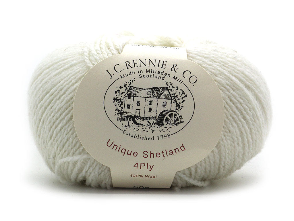 Unique Shetland 4ply -  Winter White 200